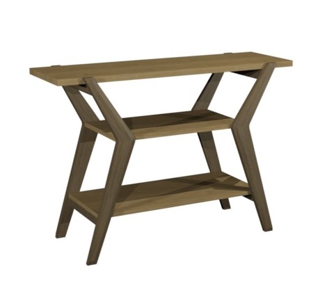 Kristen Oak & Light Weathered Oak - Console Table with Shelves