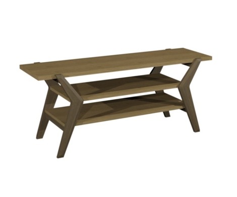 Kristen Oak & Light Weathered Oak - Open Entertainment / Media Unit