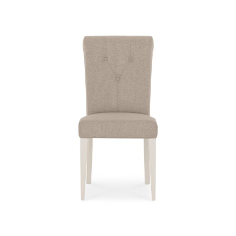 Montreux - Soft Grey - Upholstered Chair - Pebble Grey Fabric (Pair) - Narrow Wooden Legs