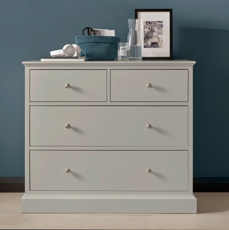 Ashby - Soft Grey - 2+2 Drawer Chest - Painted Finish