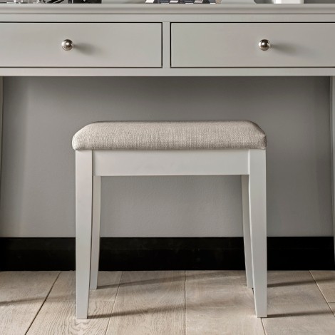 Ashby - Soft Grey - Dressing Table Stool - Painted Finish