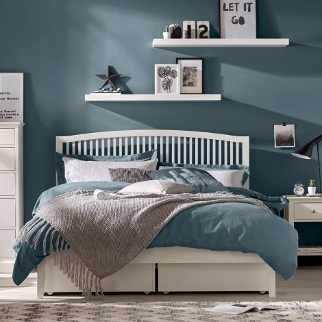 Ashby White Slatted Bedstead (King 150cm)