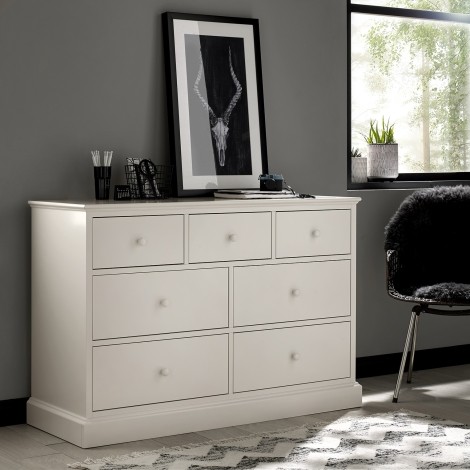 Ashby - White - 3 Over 4 Drawer Chest - Painted Finish