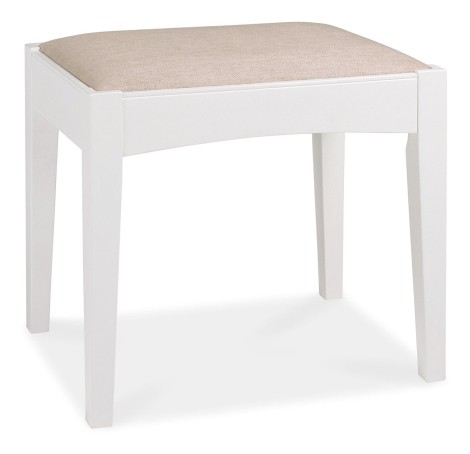 Hampstead Two Tone - Dressing Table Stool - Sand Fabric - Ivory Painted Wooden Base
