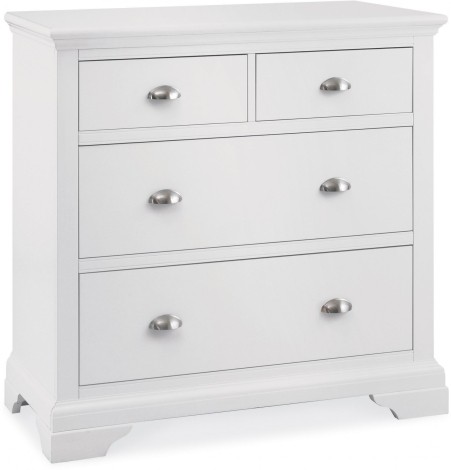 Hampstead White - 2+2 Drawer Chest - Painted Finish