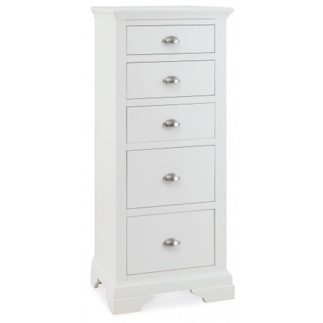 Hampstead White - 5 Drawer Tall Chest - Painted Finish