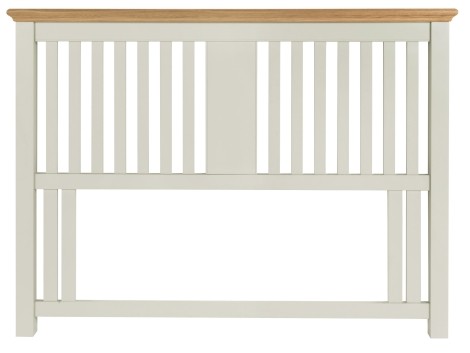 Hampstead Soft Grey & Pale Oak Headboard Slatted (135cm Double)
