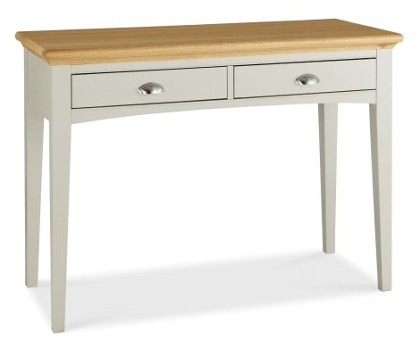 Hampstead Two Tone - 2 Drawer - Dressing Table - Pale Oak Top - Soft Grey Painted Wooden Base 