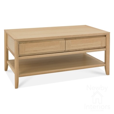 Bergen Oak Coffee Table With Drawer