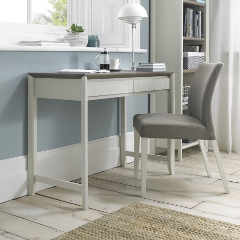 Bergen - Grey Washed Oak Top - 1 Drawer - Desk Table - Soft Grey Pigment Frame