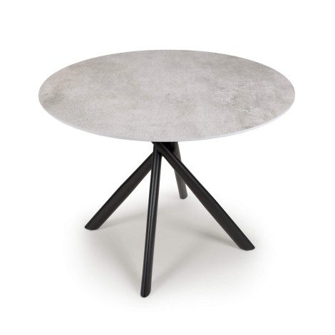 Avesta Grey Marble Effect Round Dining Table (100cm)