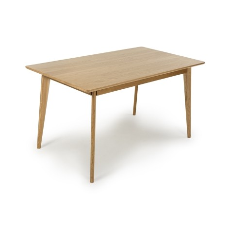 Dakota - Rectangular - Solid Oak Top - 1.4m - Medium Dining Table - Tapered Legs