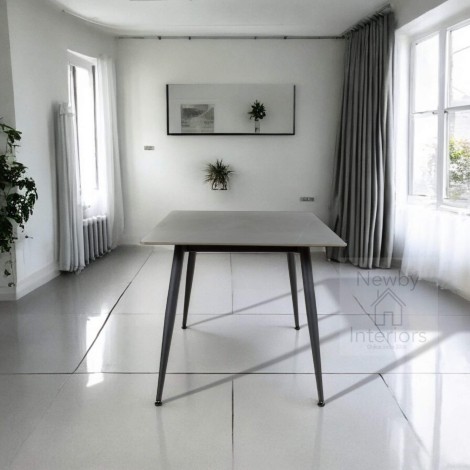 Monaco Grey Square Ceramic Dining Table (80cm)