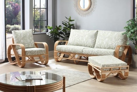 Desser - Pretzel - Natural - Cane 2 Seater Sofa & 2 Chairs