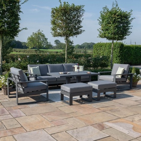 Amalfi 3 Seat Sofa Set With Rising Table / Grey