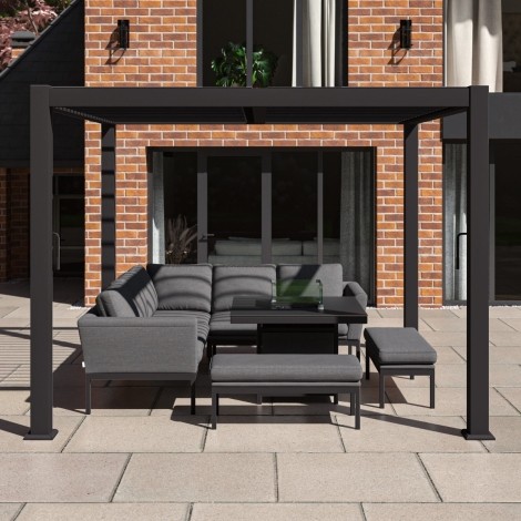 Como Pergola Aluminium Square 30x30 Frame Only - Grey