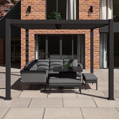 Como Pergola Aluminium Rectangular 30x40 - Frame Only - Grey