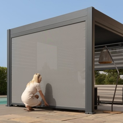 Eden Pergola Drop Screen 262x219 / Grey