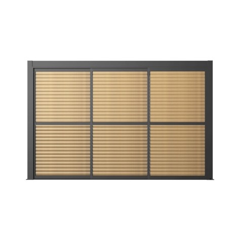 Como Pergola Sliding Louvre Doors 4m Side