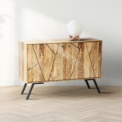 Amar Mango 2 Door Sideboard - Iron Base