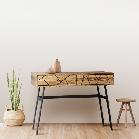 Amar Mango Console Table - Iron Base