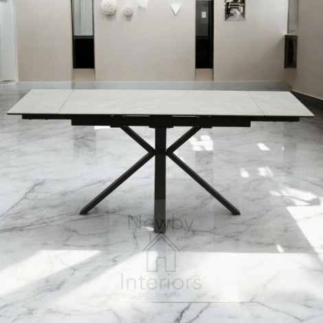 Phoenix Grey Ceramic Extending Dining Table (120-180cm)