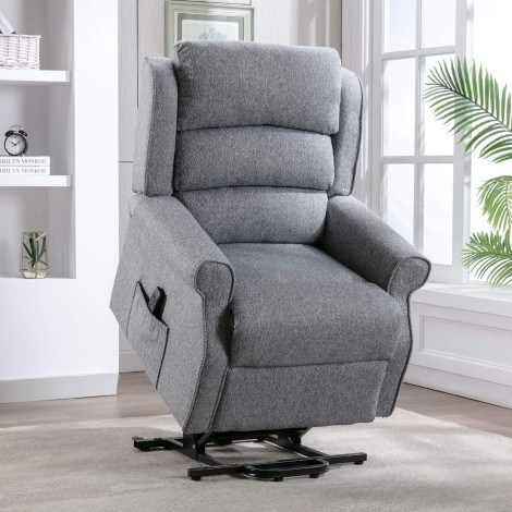 GFA Andover Riser Recliner - Grey Fabric