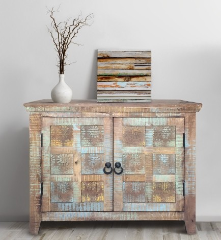 Aravali - Brown - Mango Wood - Small Sideboard With 2 Doors