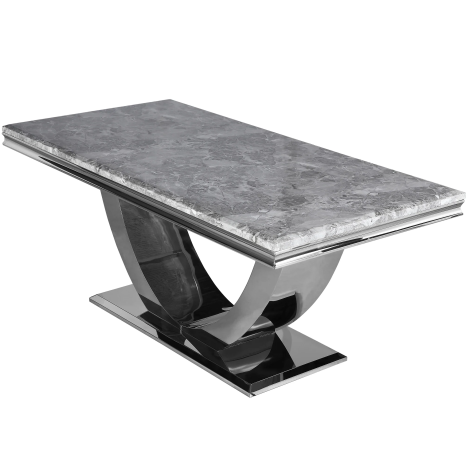 Arial Light Grey Marble Dining Table (180cm)