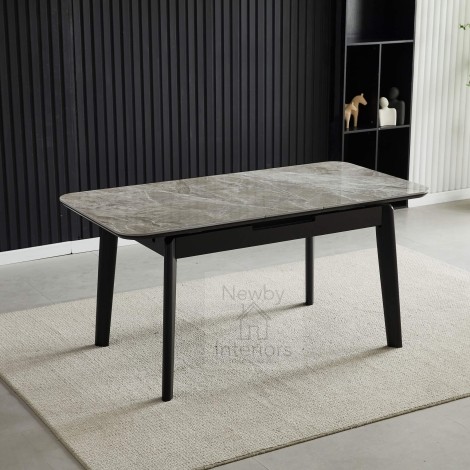 Arizona Grey Ceramic Centre Extending Dining Table (130-160cm)