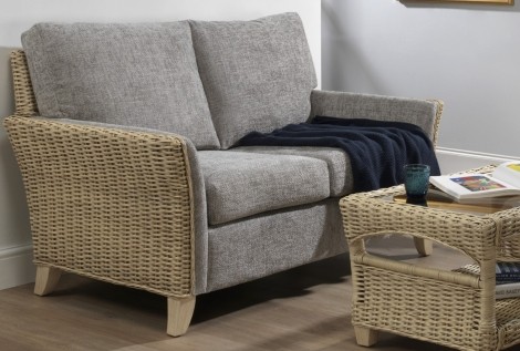 Arlington Natural Wash, Cane 2 Seater Sofa