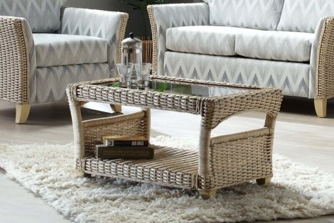 Arlington Natural Wash, Cane Coffee Table