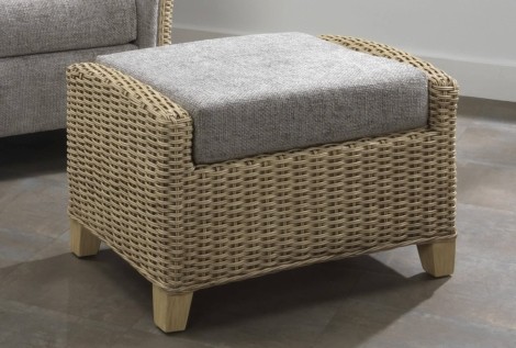 Desser - Arlington - Natural Wash - Cane Storage Footstool