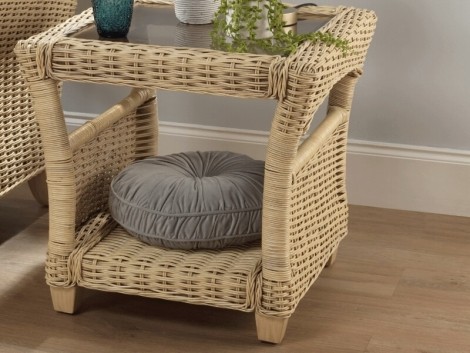 Arlington Natural Wash, Cane Lamp Table