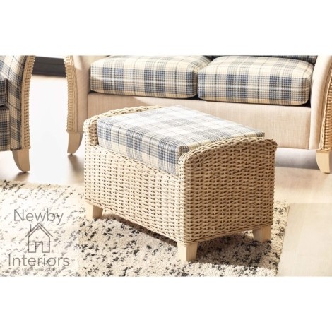 Arlington Footstool Natural Wash Rattan