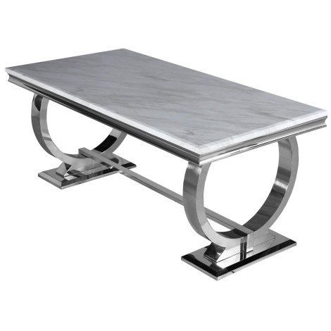 Arriana White Marble Dining Table (180cm)