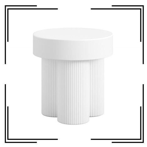 Astrid White Side Table