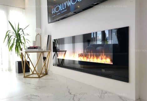 Aurora - Media Wall - Insert - Electric Fire - Black - 50"