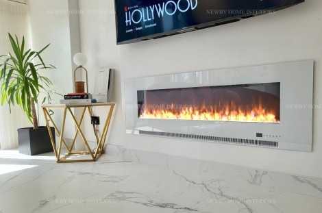 Aurora - Media Wall - Insert - Electric Fire - White - 50"