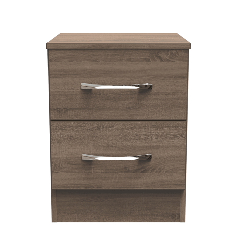 Avon - 2 Drawer - Bedside Cabinet - Darkolino Finish