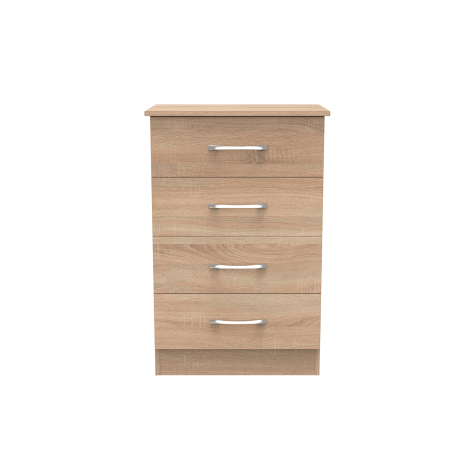 Avon - 4 Drawer - Medium Chest - Bardolino Oak Finish