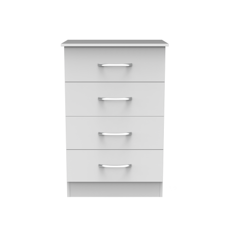 Avon - 4 Drawer - Medium Chest - White Matt Finish