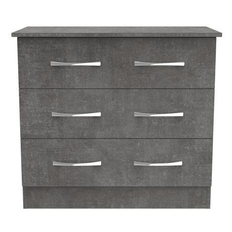 Avon - 3 Drawer - Wide Chest - Pewter Grey Finish