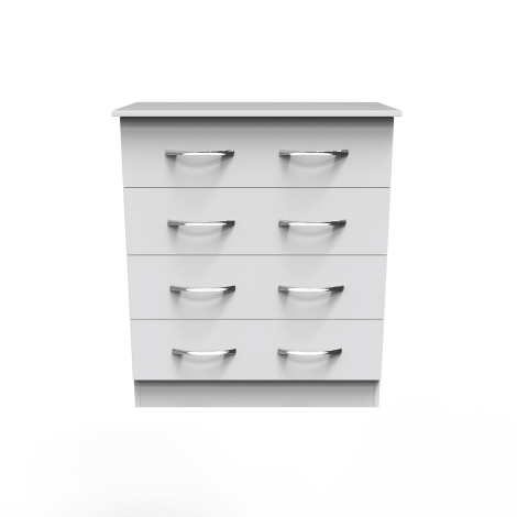 Avon - 4 Drawer - Wide Chest - White Matt Finish