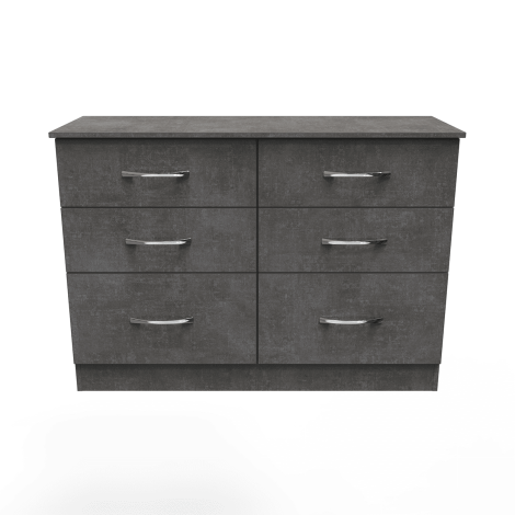 Avon - 6 Drawer - Medium Chest - Pewter Grey Finish