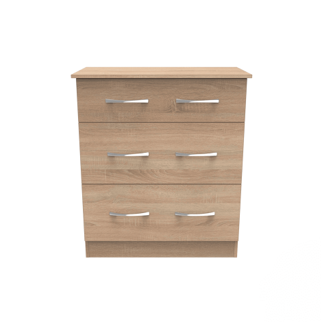 Avon - 3 Drawer - Deep Chest - Bardolino Oak Finish