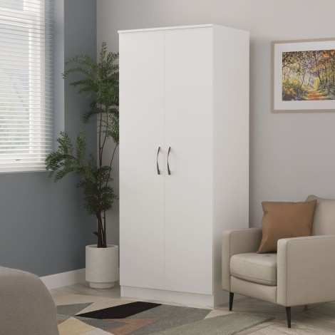 Avon - 2 Door - Double - Plain Wardrobe - White Matt Finish