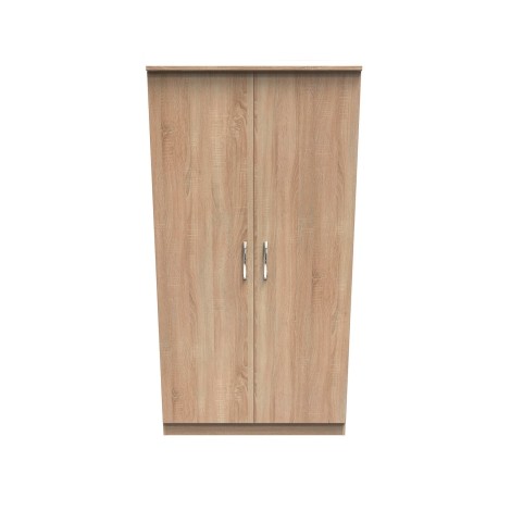 Avon - 2 Door - Double - Plain Wardrobe - Bardolino Oak Finish