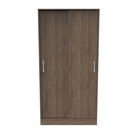 Avon - 2 Sliding Door - Tall - Wardrobe - Darkolino Finish