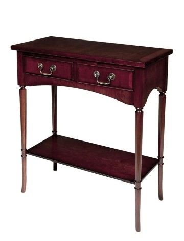Ashmore Antique Reproduction, 2 Drawer Hall Table - Arched Top